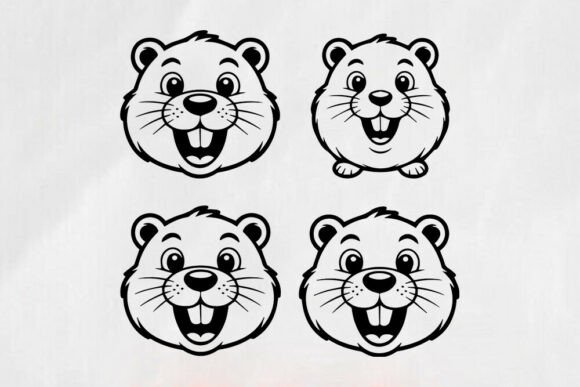 Cute Groundhog Face SVG Bundle Cartoon Review
