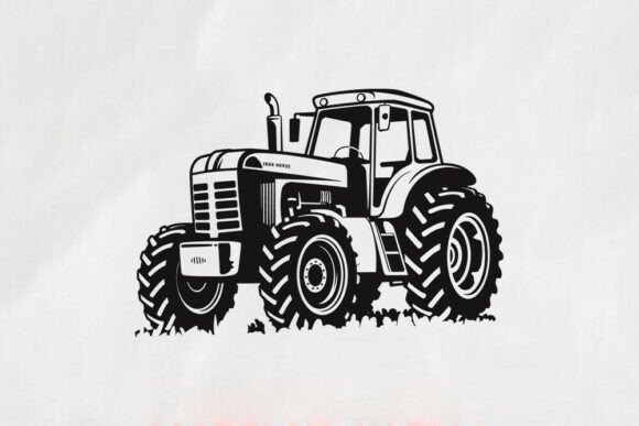 Giant Tractor SVG, Tractor Silhouette