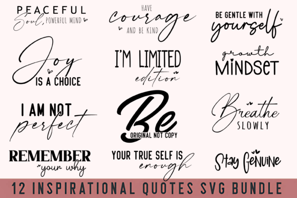 Inspirational Quotes Svg Png Bundle Review