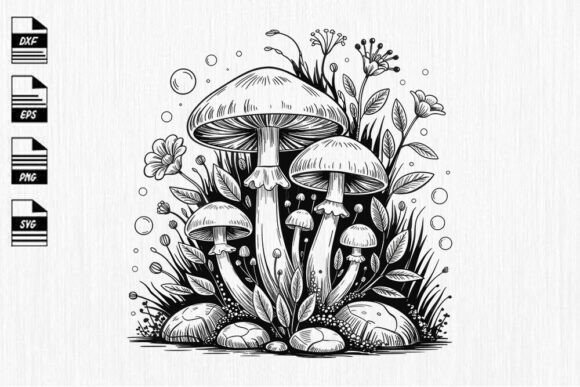 Mystical Mushroom SVG Review for Real Embroidery