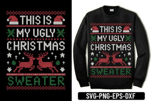 Ugly Christmas Sweater SVG.Funny Xmas Ho Review